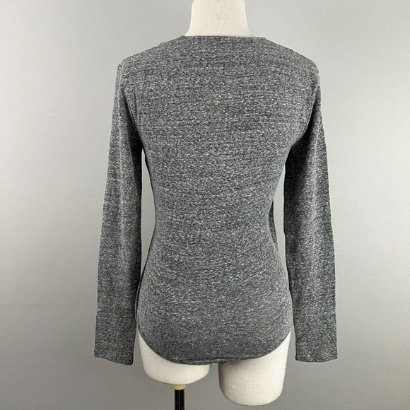 MADEWELL Grey Cross Body Long Sleeve Bodysuit‎ (M) - Picture 5 of 8